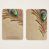 Imitate bestickte Pfauenfeder (Vorne & Hinten)