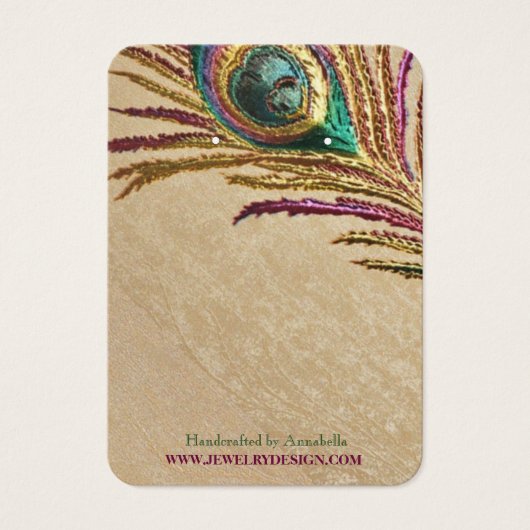 Imitate bestickte Pfauenfeder (Vorderseite)