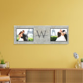 Imitate Beton 2 Foto Mit Monogramm Hochzeit Keepak Leinwanddruck (Insitu (Wohnzimmer))