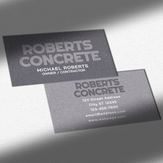 Imitate Betonstruktur Oberfläche fett Visitenkarte