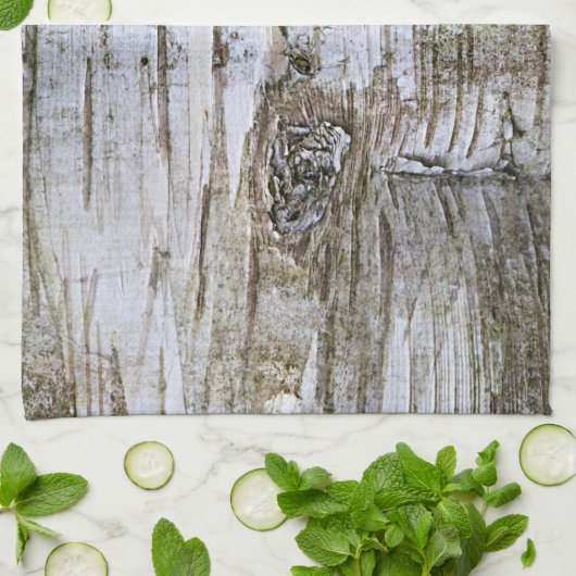 Imitate Birch Tree Bark Texture Look Muster Handtuch (Gefaltet)