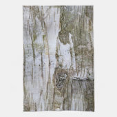 Imitate Birch Tree Bark Texture Look Muster Handtuch (Vertikal)