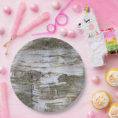 Imitate Birch Tree Bark Texture Look Muster Pappteller (Party)