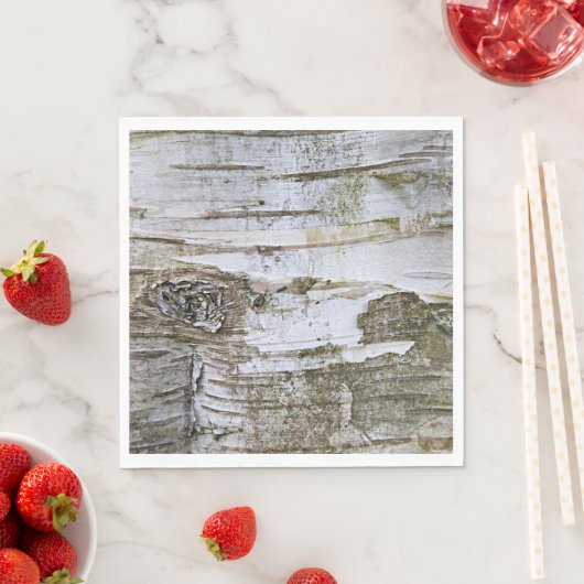Imitate Birch Tree Bark Texture Look Muster Serviette (Beispiel)