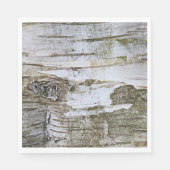 Imitate Birch Tree Bark Texture Look Muster Serviette (Vorderseite)