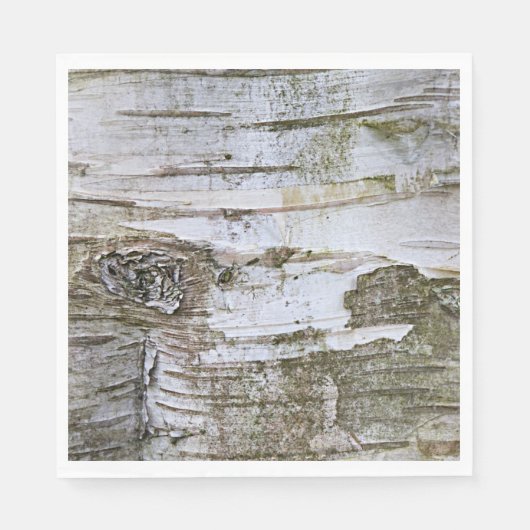 Imitate Birch Tree Bark Texture Look Muster Serviette (Vorderseite)