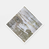 Imitate Birch Tree Bark Texture Look Muster Serviette (Ecke)