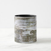 Imitate Birch Tree Bark Texture Look Muster Tasse (Zentrum)