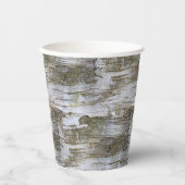 Imitate Birkenbaum Rinde Textur Look Muster Papier Pappbecher (Vorderseite)