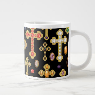 Imitate Birthstone Kreuze und lose Edelsteine auf  Jumbo-Tasse