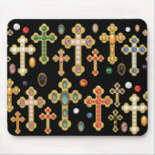 Imitate Birthstone Kreuze und lose Edelsteine auf  Mousepad (Vorne)