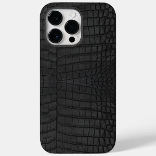 Imitate Black Crocodile Leather Print Case-Mate iPhone 14 Pro Max Hülle