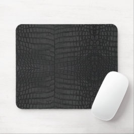 Imitate Black Crocodile Leather Print Mousepad