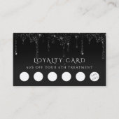 Imitate Black Glitzer Treuekarte Visitenkarte (Vorderseite)
