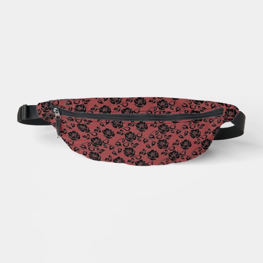 Imitate Black Lace Fishnet Fanny Pack - Custom Col Bauchtasche (Vorderseite)