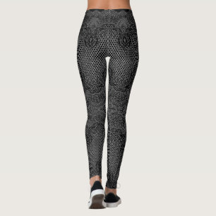 Imitate Black Lace Fishnet Leggings - Ihre Farben