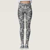Imitate Black Lace Fishnet Leggings Moderne (Vorderseite)