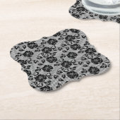 Imitate Black Lace Fishnet Paper Untersetzer mit R (angewinkelt)