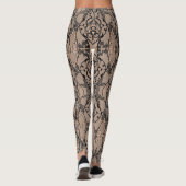 Imitate Black Lace Fishnet Romantic Leggings Gesch (Rückseite)
