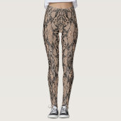 Imitate Black Lace Fishnet Romantic Leggings Gesch (Vorderseite)