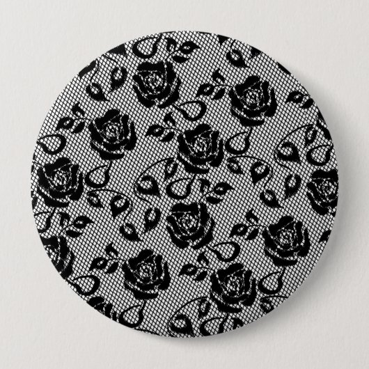 Imitate Black Lace Rose Fishnet Button Gift (Vorderseite)