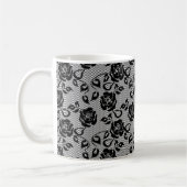 Imitate Black Lace Rose Fishnet Coffee Tasse (Links)