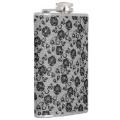 Imitate Black Lace Rose Fishnet Flask Geschenk Flachmann (Rechts)