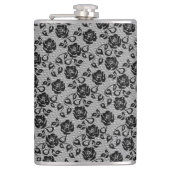 Imitate Black Lace Rose Fishnet Flask Geschenk Flachmann (Vorderseite)