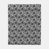 Imitate Black Lace Rose Fishnet Fleece Blankon (Vorderseite)