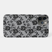 Imitate Black Lace Rose Fishnet iPhone Fall Case-Mate iPhone Hülle (Rückseite (Horizontal))