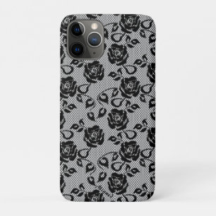 Imitate Black Lace Rose Fishnet iPhone Fall Case-Mate iPhone Hülle