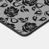 Imitate Black Lace Rose Fishnet Modernes Design Schreibtischunterlage (Ecke)