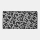 Imitate Black Lace Rose Fishnet Modernes Design Schreibtischunterlage (Vorderseite)