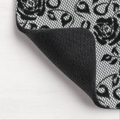 Imitate Black Lace Rose Fishnet Mouse Pad Mousepad (Ecke)