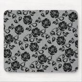 Imitate Black Lace Rose Fishnet Mouse Pad Mousepad (Vorne)