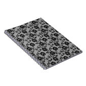 Imitate Black Lace Rose Fishnet Notebook Notizblock (Rechte Seite)