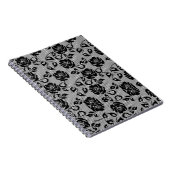 Imitate Black Lace Rose Fishnet Notebook Notizblock (Rechte Seite)