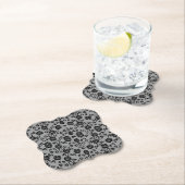 Imitate Black Lace Rose Fishnet Paper Untersetzer (Vor Ort)