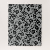 Imitate Black Lace Rose Fishnet Puzzle Geschenk (Vertikal)