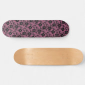 Imitate Black Lace Rose Fishnet Skateboard (Horizontal)