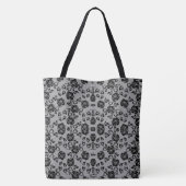 Imitate Black Lace Rose Fishnet Totbeutel Tasche (Rückseite)