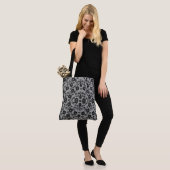 Imitate Black Lace Rose Fishnet Totbeutel Tasche (Am Model)