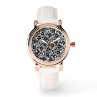 Imitate Black Lace Rose Fishnet Watch