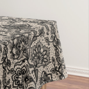 Imitate Black Lace Tableclout Tischdecke