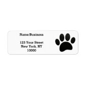 Imitate Black Leather Dog Paw Print Custom (Vorne)
