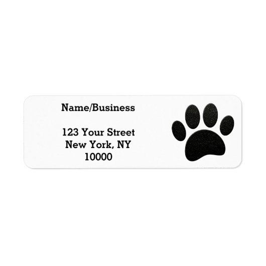 Imitate Black Leather Dog Paw Print Custom (Vorne)