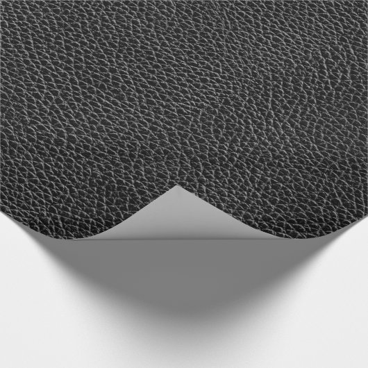 Imitate Black Leather Geschenkpapier (Ecke)