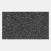 Imitate Black Leather Rechteckiger Aufkleber (Vorderseite)