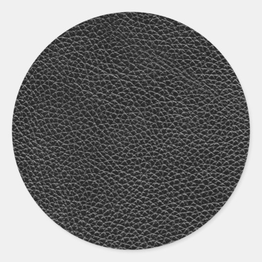 Imitate Black Leather Runder Aufkleber (Vorderseite)