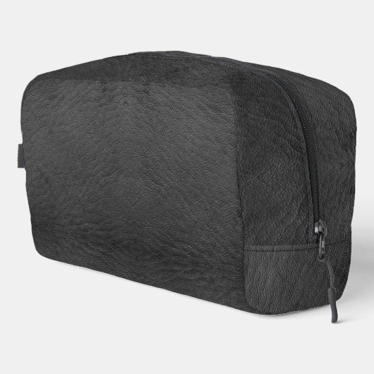 Imitate Black Leather Waschbeutel (Rechte Ecke)